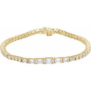 14K Yellow 4 5/8 CTW Lab-Grown Diamond Line 7" Bracelet BRC977:LG600:P