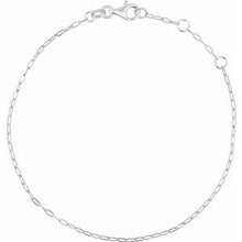 14K White 1.25 mm Paperclip-Style 6 1/2-7 1/2