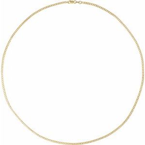 14K Yellow 1.95 mm Curb 24" Chain CH1229:103:P