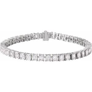 14K White 10 1/2 CTW Lab-Grown Diamond Line 7" Bracelet BRC980:LG601:P