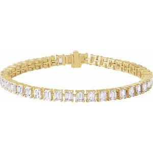 14K Yellow 10 1/2 CTW Lab-Grown Diamond Line 7" Bracelet BRC980:LG600:P