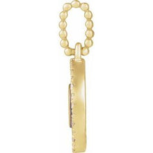 14K Yellow 1/10 CTW Natural Diamond Blue Enameled Evil Eye Pendant R50070:600:P