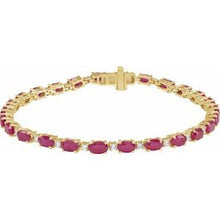 14K Yellow Lab-Grown Ruby & 5/8 CTW Lab-Grown Diamond Line 7