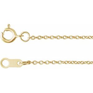 14K Yellow 1 mm Cable 16" Chain CH1252:100:P