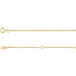 14K Yellow Gold-Filled 1 mm Ultra-Lightweight Cable 6 1/2-7 1/2" Chain CH1252:181:P