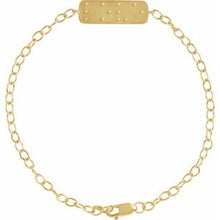14K Yellow Reversible Love Braille 7