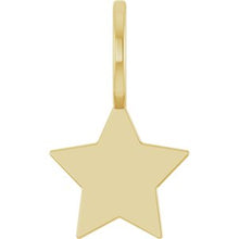 14K Yellow Engravable Star Charm/Pendant 88762:101:P