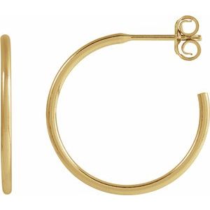 14K Yellow Gold-Filled 20 mm Hoop Earrings 689238:102:P