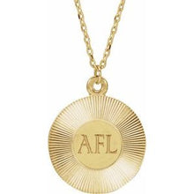 14K Yellow Engravable Round 16-18