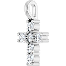 14K White 1/6 CTW Lab-Grown Diamond Pendant R50062:LG6052:P