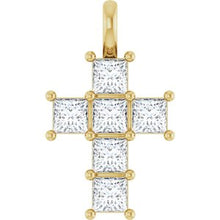 14K Yellow 1 CTW Lab-Grown Diamond Pendant R50062:LG6061:P