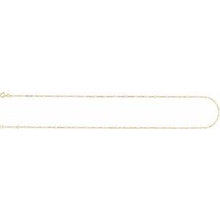 14K Yellow 2 mm Adjustable White Enamel Bead 17-18