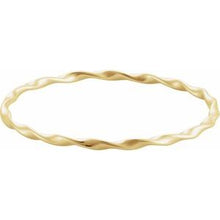 14K Yellow Twisted Bangle 7 1/2