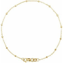 14K Yellow .85 mm Faceted Beaded Cable 7