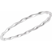 Sterling Silver Twisted Bangle 7 1/2