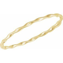 14K Yellow Twisted Bangle 7 1/2