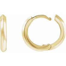 14K Yellow Knife-Edge Hinge 15 mm Hoop Earrings 88489:153:P