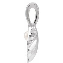 Sterling Silver 1-Stone Cultured White Seed Pearl Family Shell Pendant 88676:604:P