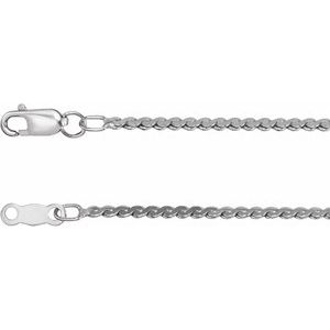 Sterling Silver 1.7 mm Serpentine 7" Chain CH902:60017:P