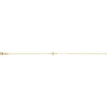 14K Yellow Sideways Cross 7