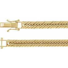 18K Yellow 6.2 mm Diamond-Cut Curb 7