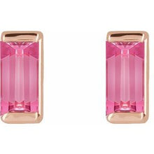 14K Rose Natural Pink Tourmaline Earrings 88107:127:P