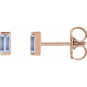 14K Rose Natural Tanzanite Earrings 88107:122:P