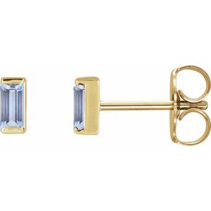 14K Yellow Natural Tanzanite Earrings 88107:120:P