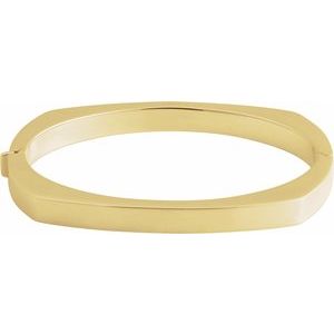 14K Yellow 6 mm Bangle 6 1/2" Bracelet BRC996:600:P