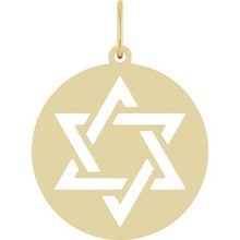 14K Yellow Star of David Pendant 88827:107:P