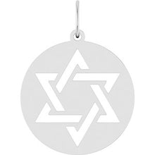 14K White Star of David Pendant 88827:103:P