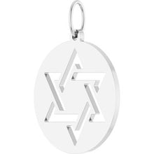 14K White Star of David Pendant 88827:103:P
