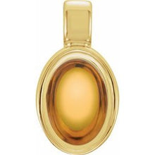 14K Yellow Natural Citrine Pendant 23487:617:P
