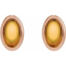 14K Rose Natural Citrine Earrings 23489:630:P