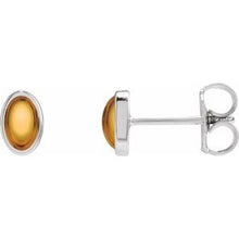 Sterling Silver Natural Citrine Earrings 23489:631:P