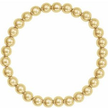 14K Yellow Gold-Filled 6 mm Elastic Bead 6 1/2