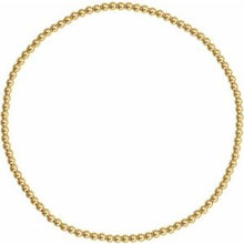 14K Yellow Gold-Filled 2 mm Elastic Bead 6 1/2