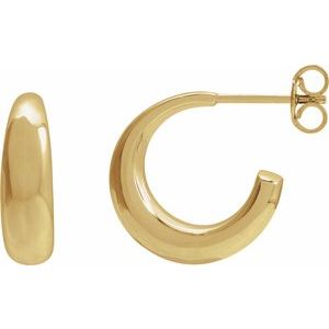 14K Yellow 14.4 mm Hoop Earrings 689324:600:P