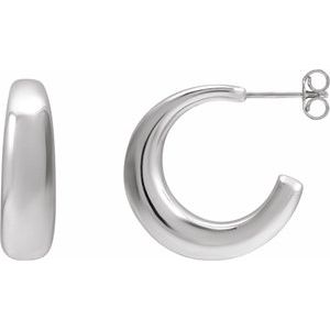 Sterling Silver 19.2 mm Hoop Earrings 689324:603:P