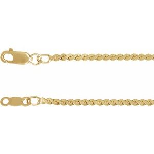 14K Yellow 1.7 mm Serpentine 7" Chain CH902:60012:P