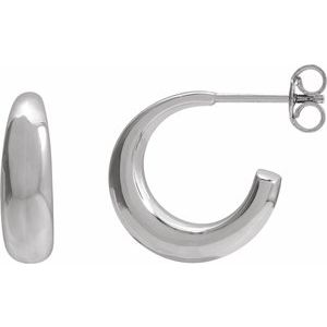 Sterling Silver 14.4 mm Hoop Earrings 689324:601:P