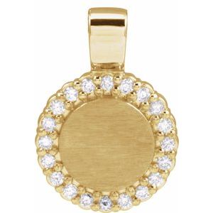 14K Yellow 1/8 CTW Natural Diamond Pendant 88750:100:P