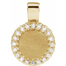 14K Yellow 1/8 CTW Natural Diamond Pendant 88750:100:P