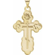14K Yellow 32x21 mm Orthodox Cross Pendant R4062:103685:P