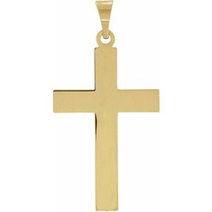 14K Yellow 22 x 14 mm Cross Pendant R4030:63511:P