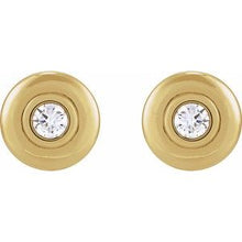 14K Yellow 1/5 CTW Lab-Grown Diamond Puffed Stud Earrings 88850:LG100:P