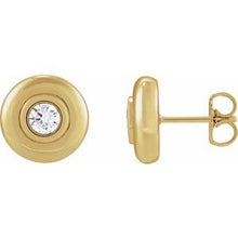 14K Yellow 1/5 CTW Natural Diamond Puffed Stud Earrings 88850:108:P
