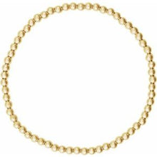 14K Yellow Gold-Filled 3 mm Elastic Bead 6 1/2