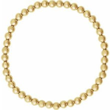 14K Yellow Gold-Filled 4 mm Elastic Bead 6 1/2
