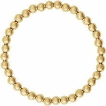 14K Yellow Gold-Filled 5 mm Elastic Bead 6 1/2